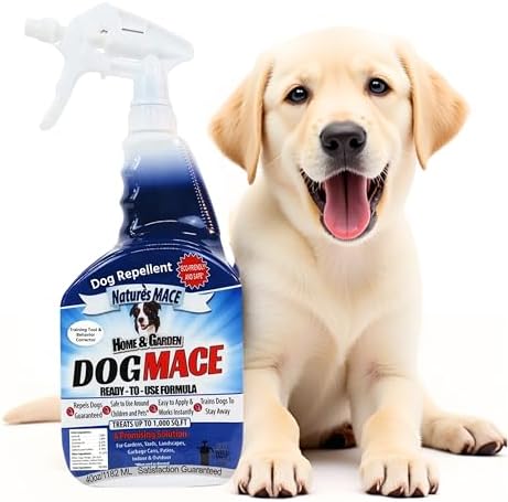 Nature's MACE Dog Mace Dog Repellent 1 Gallon Concentrate | Potty Training Tool Spray, Indoor & Outdoor, Pee Deterrent, Safe Around Kids, Pets, Garden & Plants, Treats 48,000 Sq. Ft.
