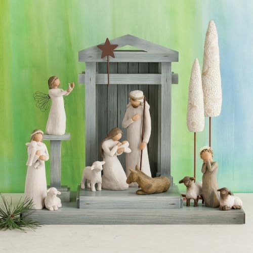 Willow Tree Ox and Goat, Sculpted Hand-Painted Nativity Figures, 2-Piece Set | Extends the Willow Tree Nativity Scene, Designed by Artist Susan Lordi, Heirloom Keepsake, Display on Shelf or Table