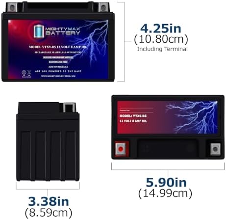 Mighty Max Battery YTX9-BS Battery Replacement for PTX9BS Predator Generator (8750 watt)