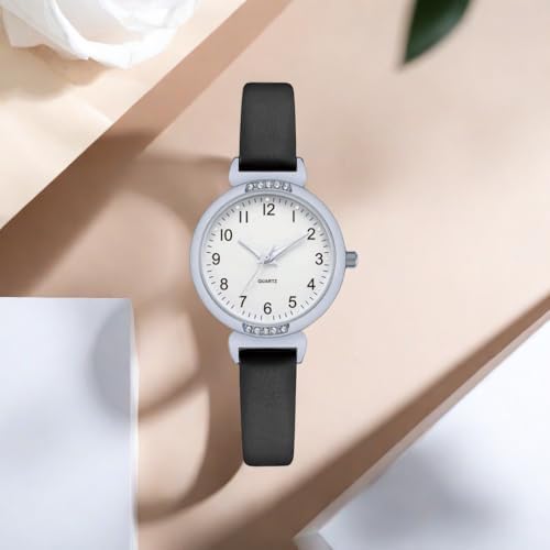 NUOVO Women's Silicone Sports Watch - Crystal Accented Leather Strap Analog Display