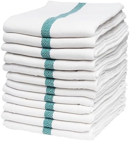 Diane 100% Cotton Barber Towels, 15"x26", Soft and Absorbent Multipurpose Towels for Salon, Spa, and Barber Shop Use, Machine Washable, White, 12 Pack
