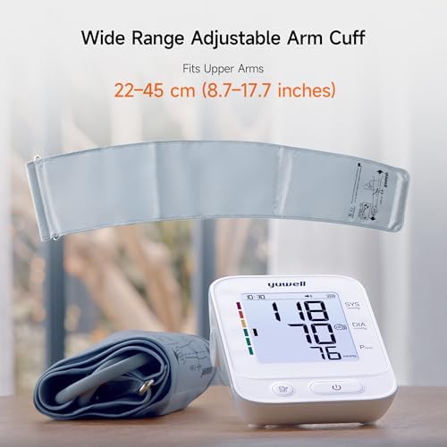 yuwell Blood Pressure Monitor, Large Upper Arm Blood Pressure Cuff, Digital Blood Pressure Machine for Home Use, Large Display, Stores 99 Readings