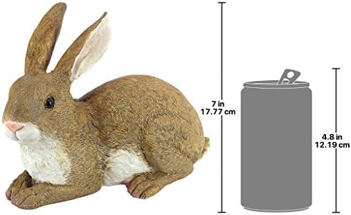 Design Toscano QM200861 Bashful The Bunny Lying Down Rabbit Outdoor Garden Statue, 10 Inch, full color