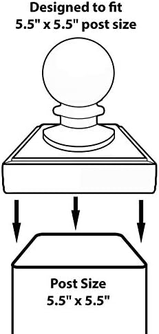 Nuvo Iron Ball Post Cap, 5 1/2" x 5 1/2"