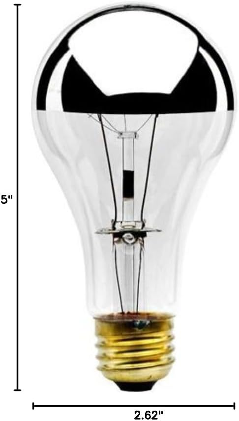 Bulbrite 100A21HM Half Chrome 100W A Shape Bulb