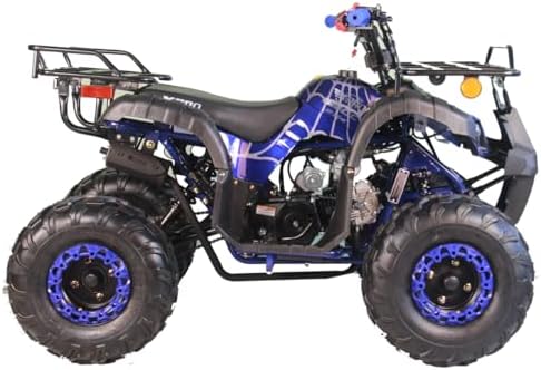 X-PRO 125cc ATV 4 Wheels Quad 125 ATV Quads with LED Lights, Big 19"/18" Tires!（Army Black）