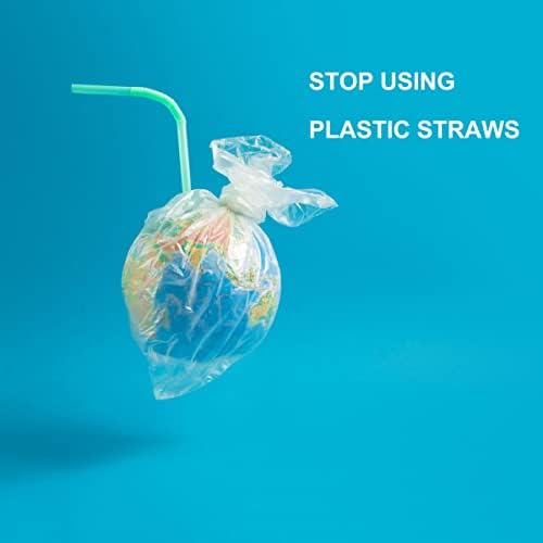 200 Count 100% Plant-Based Wrapped Compostable Straws | Plasticless Biodegradable Flexible Drinking Straws - A Fantastic Eco Friendly Alternative to