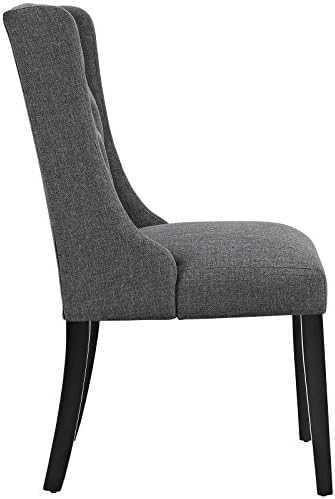 Modway Baronet Modern Tufted Upholstered Fabric Parsons Kitchen and Dining Room Chair in Beige