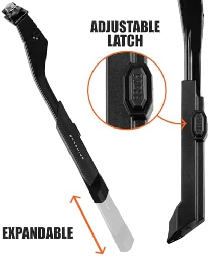 BV Bicycle Kickstand for 24”-28” - Adjustable Bikes Kickstand for Adult Bike with Non-Slip Foot & Spring-Loaded Latch for Stable Any-Angle Stance (Silver, Regular Duty)