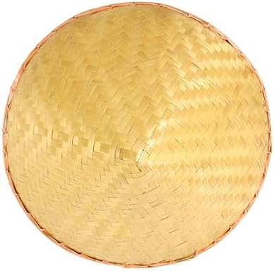 Chinese Rice Bamboo Hat for Men, Asian Straw Sun Hats for Farmer Patty, Samurai, Helloween