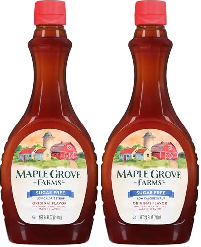 Maple Grove Farms Syrup, Sugar Free, 24 Ounce