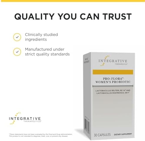 Integrative Therapeutics Pro-Flora Women’s Probiotic - Vaginal Health Probiotic*- Supports Urogenital Health in Women* - Convenient Daily Use - 30