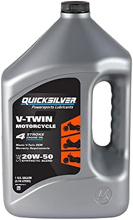 Quicksilver 20W-50 Synthetic Motorcycle Oil, 1 Gallon