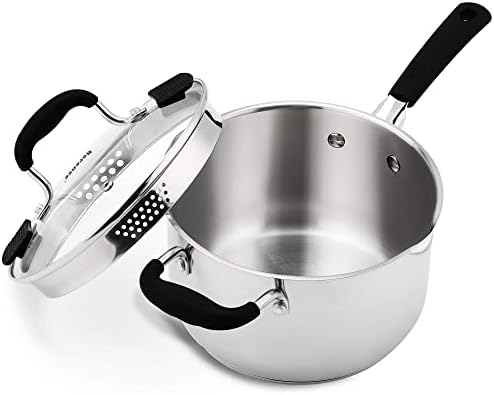 Rorence 6 Quart Stainless Steel Stock Pot, Induction Cooking Pot with Lid