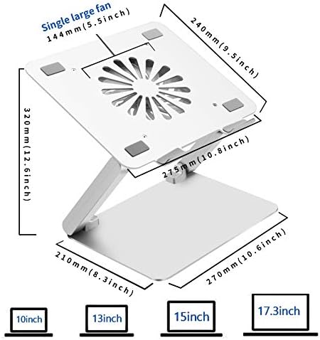 SOUNDANCE Laptop Cooling Pad with USB 3.0 Hub, Aluminum Stand, Up to 17"