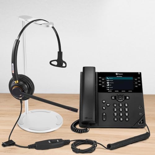 Arama RJ9 Telephone Headset for Cisco IP Phones, Mic Mute&Volume Control