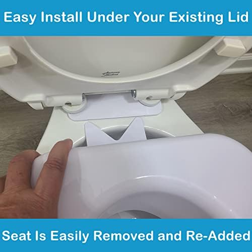 Carex Toilet Seat Riser with Quick-Lock, Raised Plastic Toilet Seat Adds 4” of Height - Fits Most Standard Round & Elongated Toilets