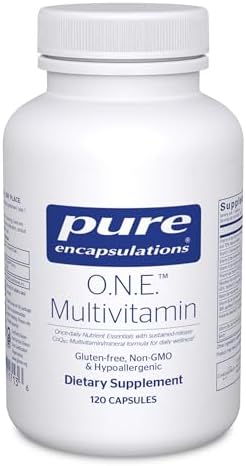 Pure Encapsulations O.N.E. Multivitamin, 60 Capsules | Once Daily Multivitamin with Antioxidant Complex Metafolin, CoQ10, and Lutein to Support Vision, Cognitive Function*