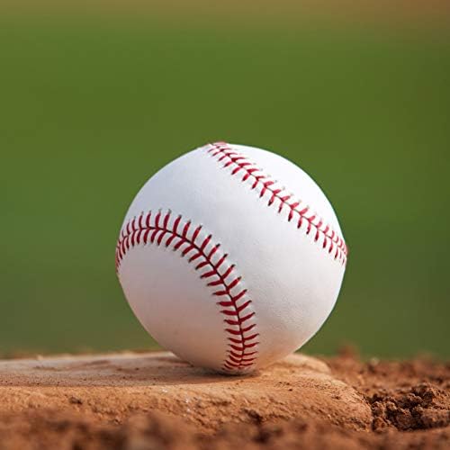 Tebery 12 Pack Standard Size Adult Baseballs Unmarked & Leather Covered Training Ball