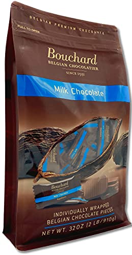 Bouchard Premium Belgian Dark Chocolate with 72% Cacao | Individually Wrapped Pieces (2 LB)