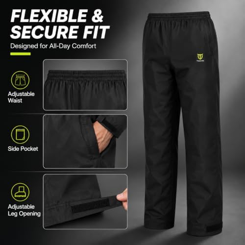 TIDEWE Rain Suit for Men, Waterproof Lightweight 2-Piece Rain Gear