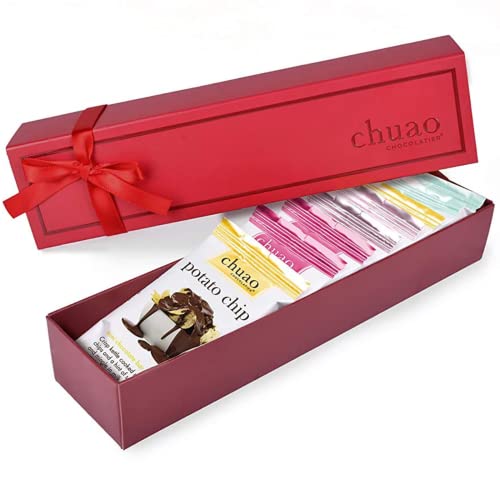 Chuao Chocolatier Taste the Joy Mini Gourmet Chocolate Bar Gift Box | Milk and Dark Chocolate Variety Sampler |16 Mini Bars (0.39 oz each)