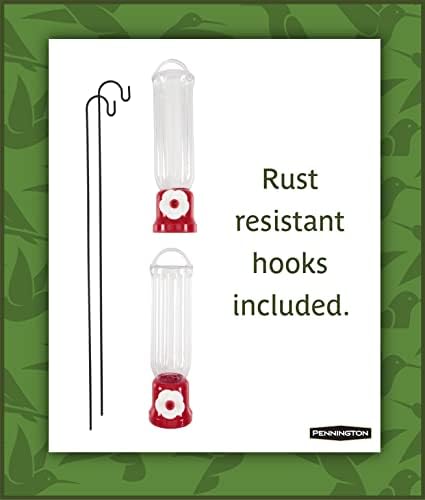 Pennington Planter Small Hummingbird Feeder, 2.3 Ounce Capacity | Hanging hummingbird feeder, dishwasher safe, disassembles fully