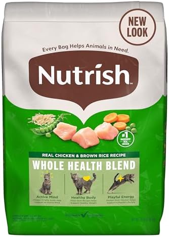 Nutrish Dry Cat Food, Chicken & Brown Rice Recipe, 3 lb. Bag (Rachael Ray) | Suitable For All Life Stages, Veterinarian Reviewed Formula, Natural Food with Added Vitamins, Minerals & Nutrients