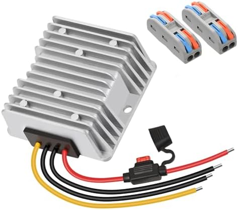 Input DC 18V-72V to 12V 10A 120W Buck Converter18V 20V 24V 36V 48V 60V 72V to 12V Step Down Converter Voltage Regulator Reducer Waterproof for Golf