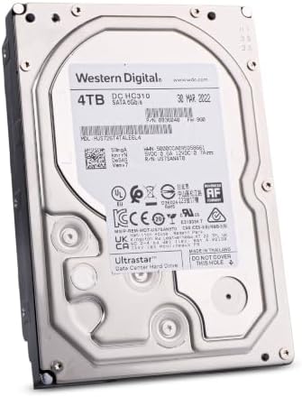 Hitachi 2022 HGST WD Ultrastar HUS726T4TALE6L4 4TB 7200 RPM 512e SATA 6Gb/s 3.5-inch Internal Hard Disk Drive (Renewed)