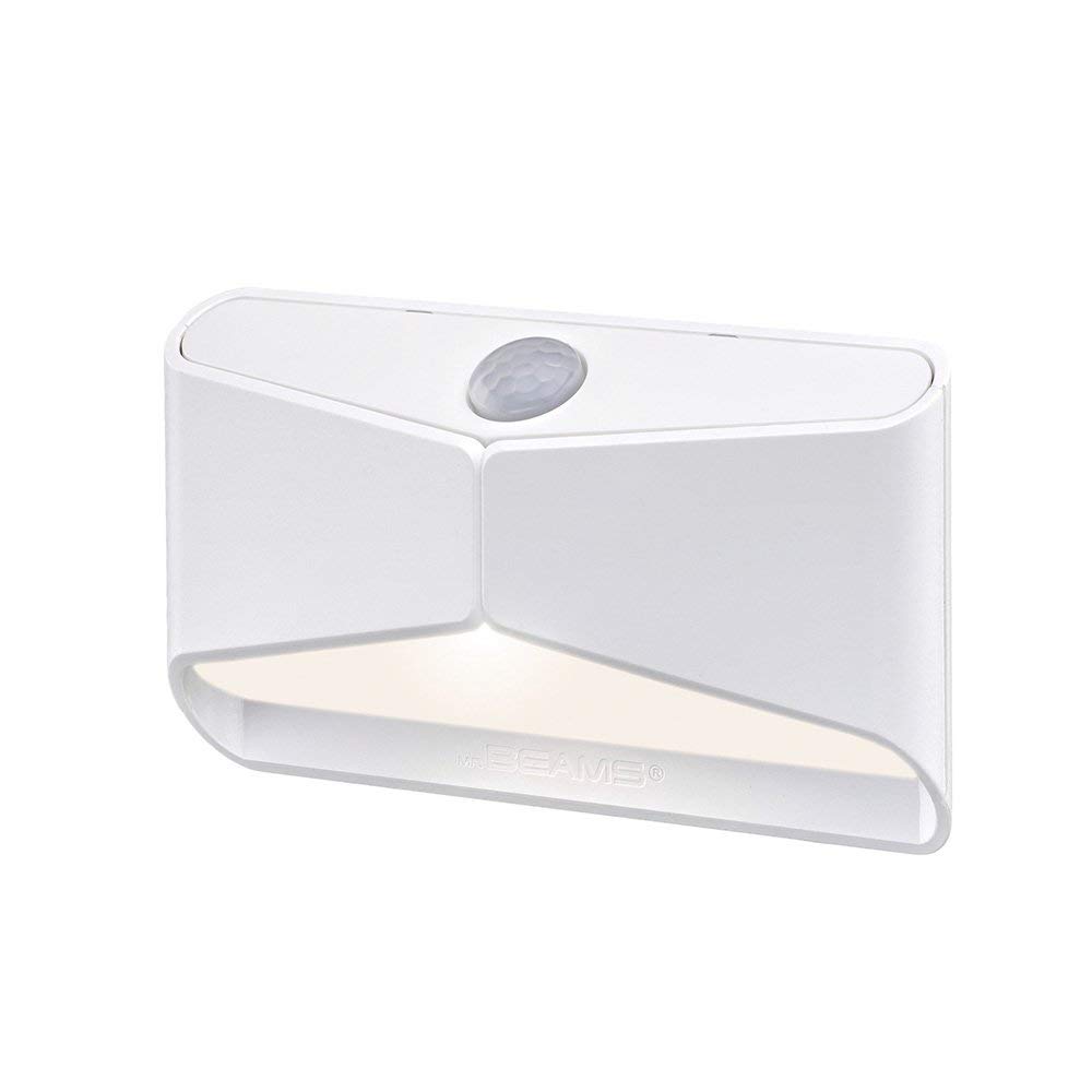 Mr. Beams MB710 LED Nightlight, Wireless, Battery-Powered, Motion-Sensing For Use In Bedroom, Stairs, Nursery, Kitchen & More, Three-Pack, White