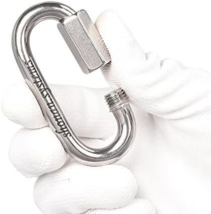 SHONAN Heavy Duty Marine Chain Quick Links, Stainless Steel Chain Connectors, Corrosion Resistant Locking Carabiners