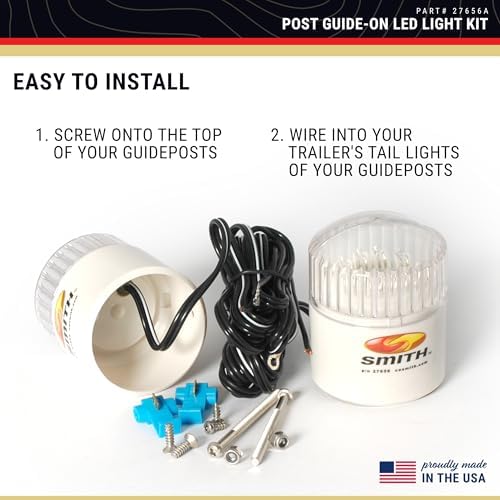 CE Smith - 27656A Post Guide-On LED Light Kit (PKGD) - Durable, LED Lights for Boat Trailers