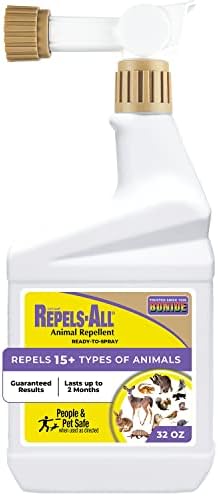 Bonide Repels-All Animal Repellent, 32 oz Ready-to-Spray | Outdoor Pest Garden, Deer & Rabbit Control, People & Pet Safe