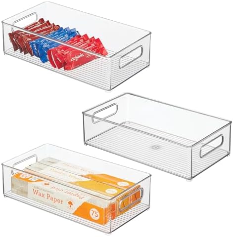 iDesign Stackable Fridge Bin | Storage Bin for Freezer or Pantry Organization, Clear, Made in USA