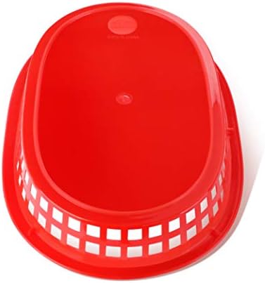 New Star Foodservice Fast Food Baskets, 10.5 x 7 Inch, Set of 12, Red
