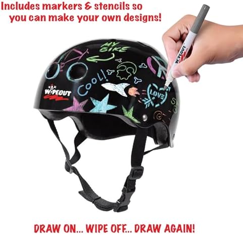 Dry Erase Kids Helmet – Ideal for Bike, Skate, Scooter, in-Line Skating and Rollerblading