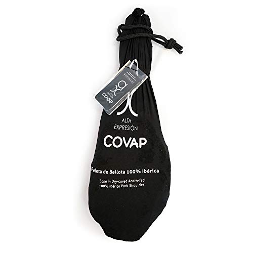 Acorn-Fed 100% Iberico Shoulder Ham Bone-in by Covap (9-10 Lb Ham Holder+ Carver Knifeincluded)