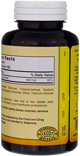 Nature`s Blend Calcium Carbonate 600mg Tablets 100 ct (pack of 2)