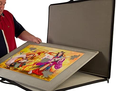 jigthings – Jigsort 1500 – Jigsaw Puzzle Board with Carry Case for Puzzles up to 35.5" x 25.5". Saves and Stores Most 1500 Piece Puzzles