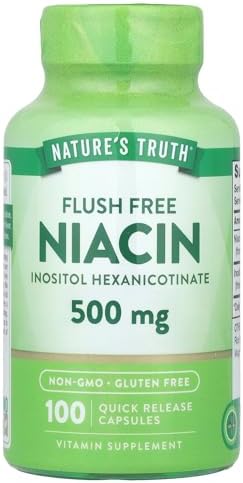 Nature's Truth Flush Free Niacin 500 mg 100 Caps, 100 Count