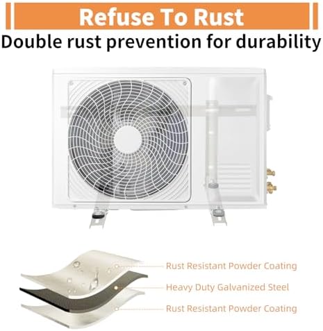 Mini Split Wall Mounting Bracket for Outside Ductless Mini Split AC Heating System 9000-36000 Btu