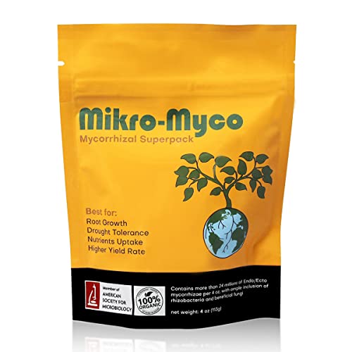 Mikro-Myco, Highly Concentrated Mycorrhizal Fungi –11 Endo/Ecto Mycorrhizae, Water Soluble Powder for Exponential Root Growth (4 oz)