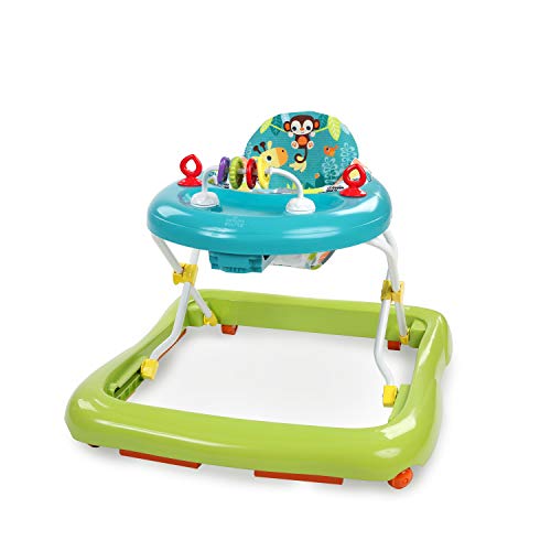 Bright Starts JuneBerry Walk-A-Bout Baby Walker and Entertainer, with Easy Fold Frame for Storage, Ages 6 Months +