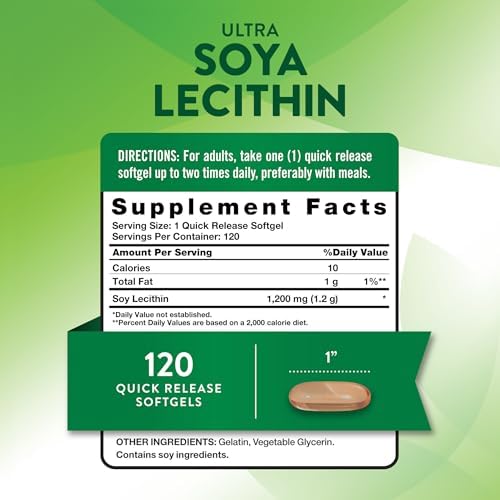 Nature's Truth Ultra Soy Lecithin | 1200 mg | 120 Softgels