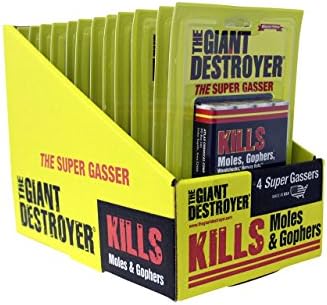 (GAS KILLER) (12/4PK TOTAL) 48 kills Moles, Gophers, Woodchucks, Norway Rats, Skunks, Ground Squirrels in their Holes, Tunnels