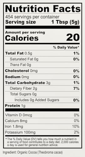 Anthony's Organic Cocoa Powder, 5 lb, Unsweetened, Gluten Free, Non GMO