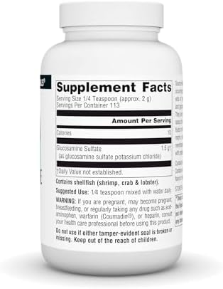 Source Naturals Glucosamine Sulfate, 8 oz Powder | Sodium-Free Powder For Joint Support*