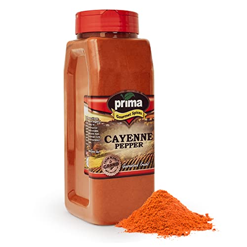 Prima Spice Cayenne Pepper Powder 5 LBS Bulk Kitchen Jug | 60, 000 SHU (Extra Hot) | All Natural