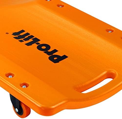 Pro Lift Mechanic Plastic Creeper 36 Inch - Blow Molded Ergonomic HDPE Body with Padded Headrest - 300 Lbs Capacity
